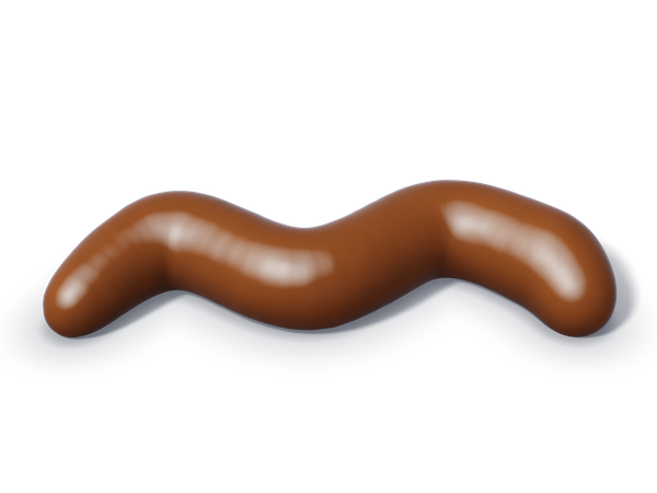Illustration of brown stool