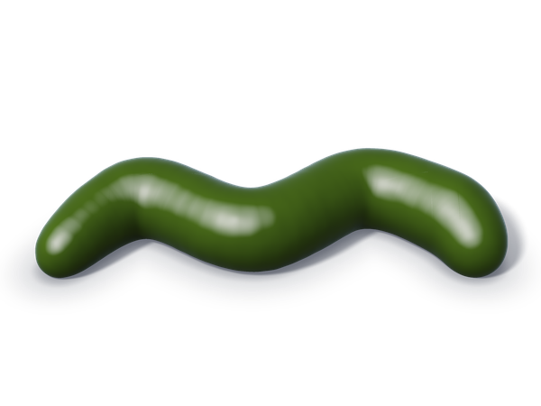Illustration of green stool